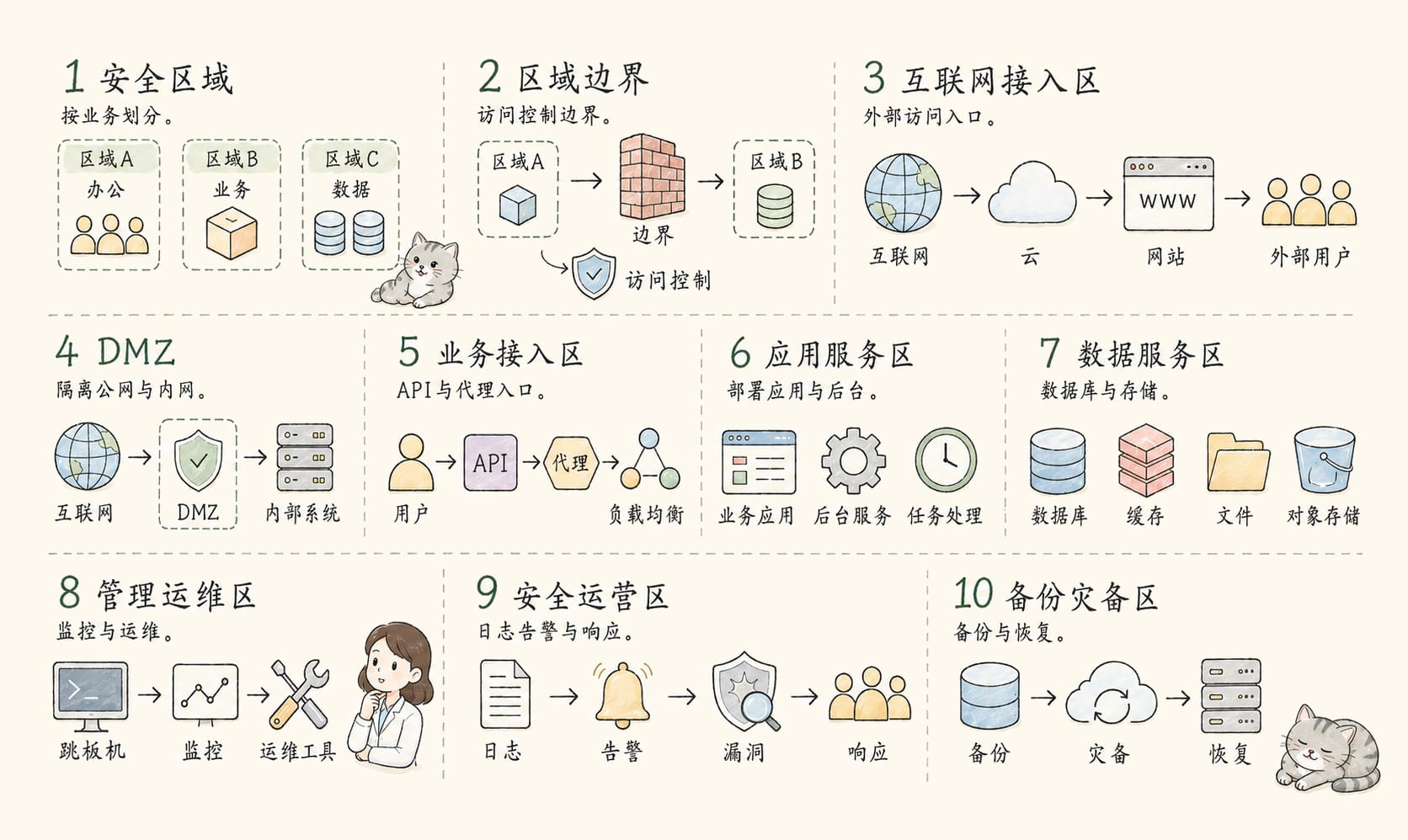 安全区域：10个核心概念信息图