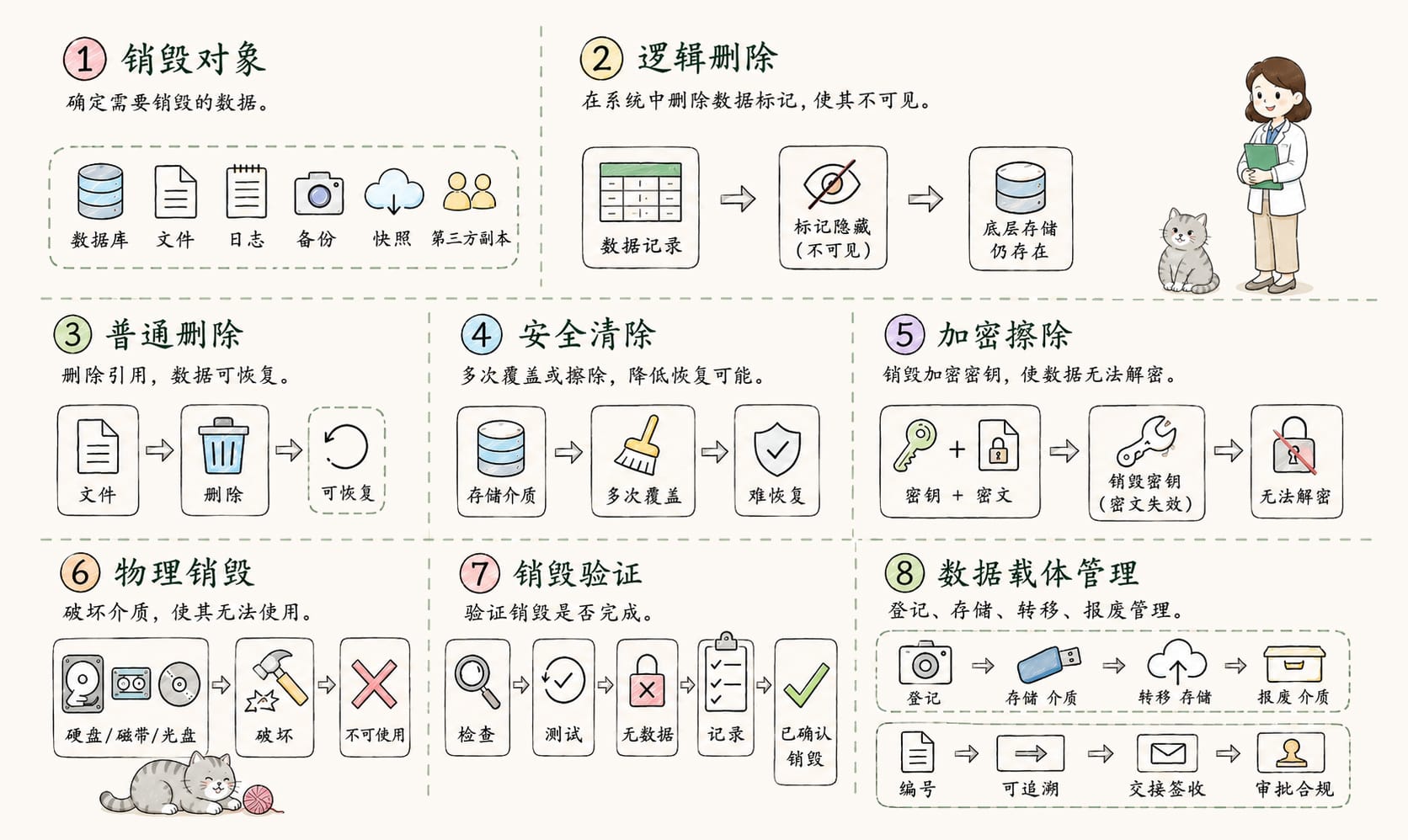 数据销毁：8个核心概念信息图