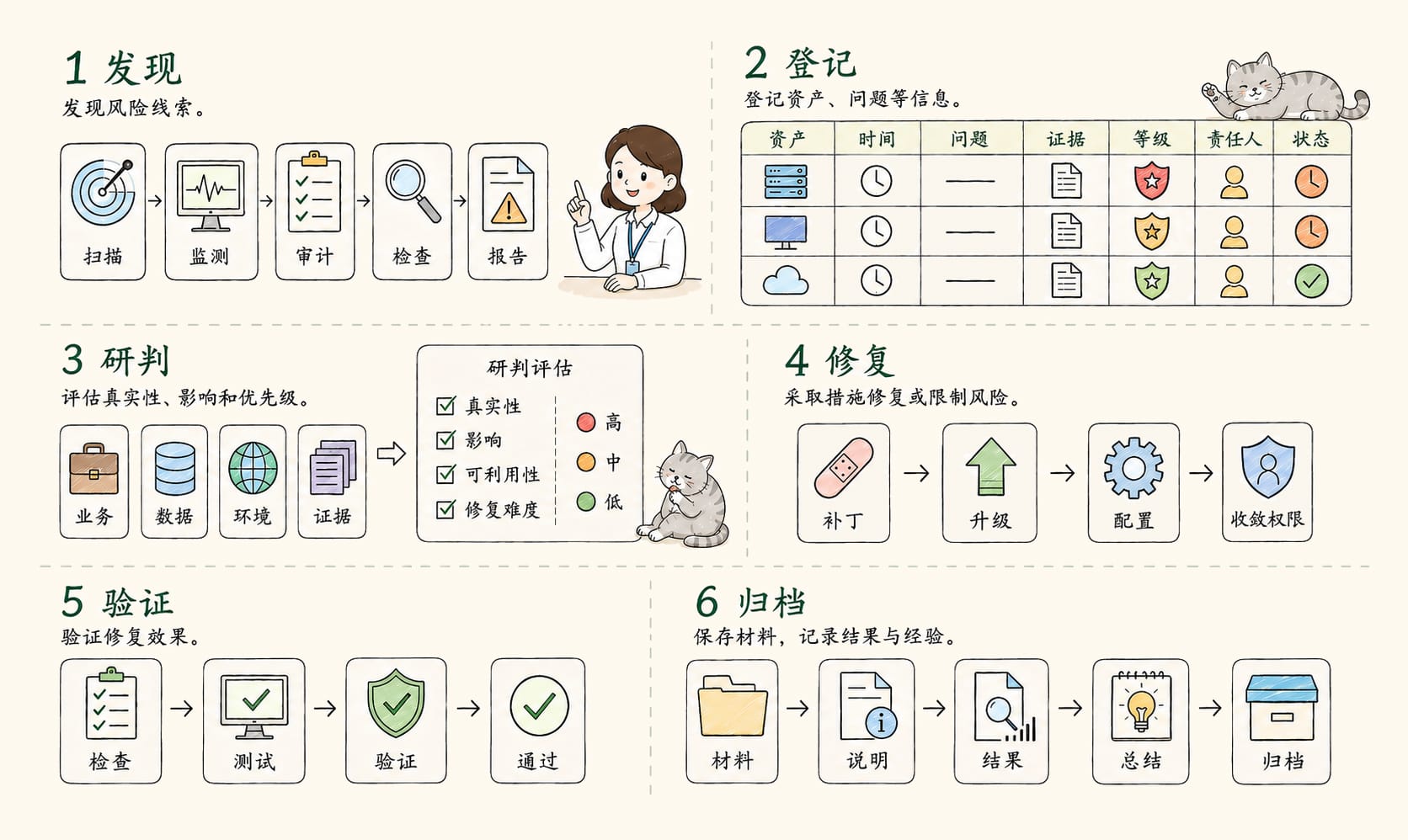 漏洞闭环流程：6个核心概念信息图