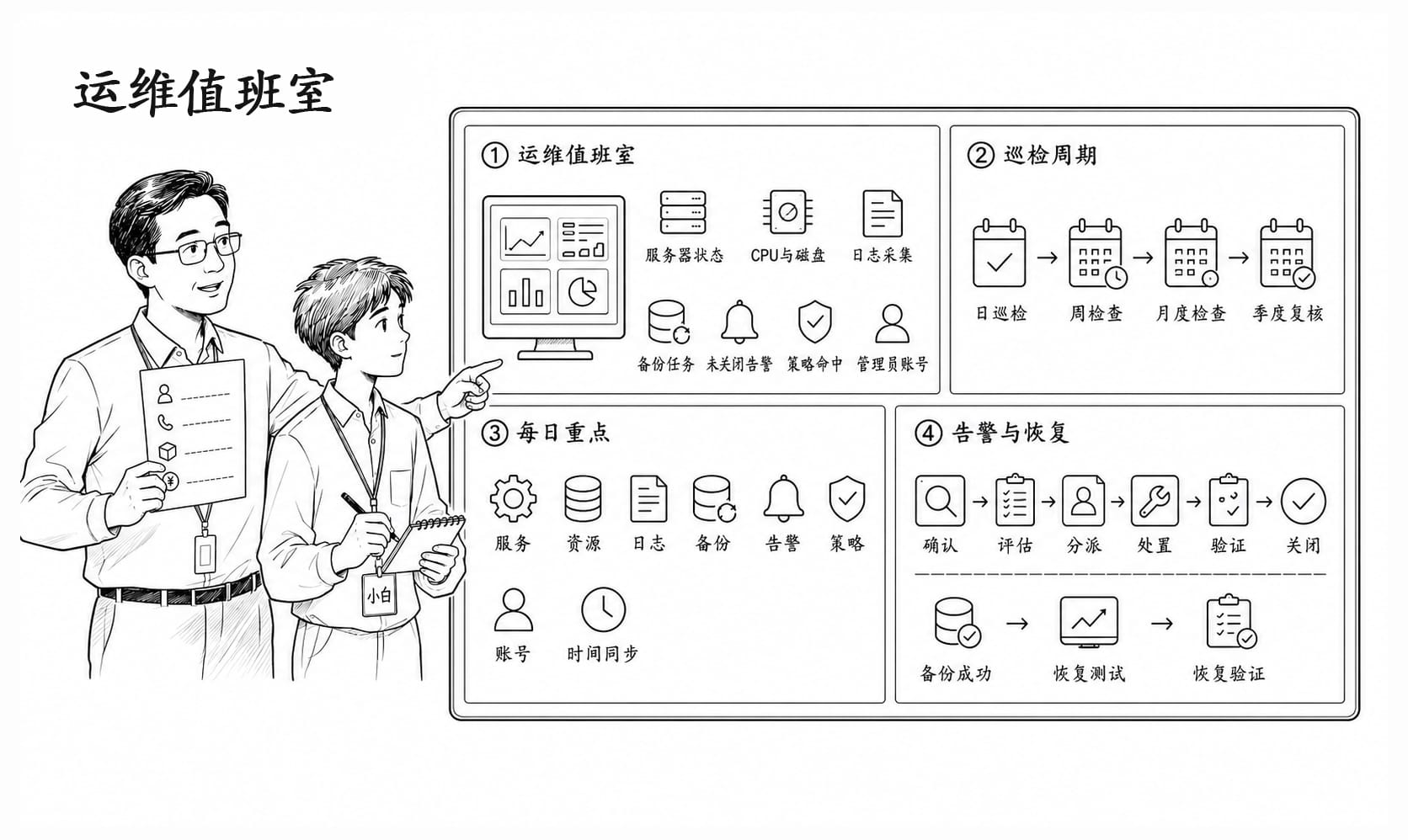 运维值班室情景阅读暂用场景图